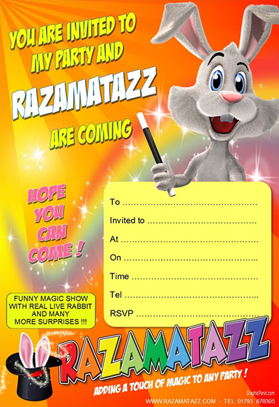 Razamatazz Orange Invitation